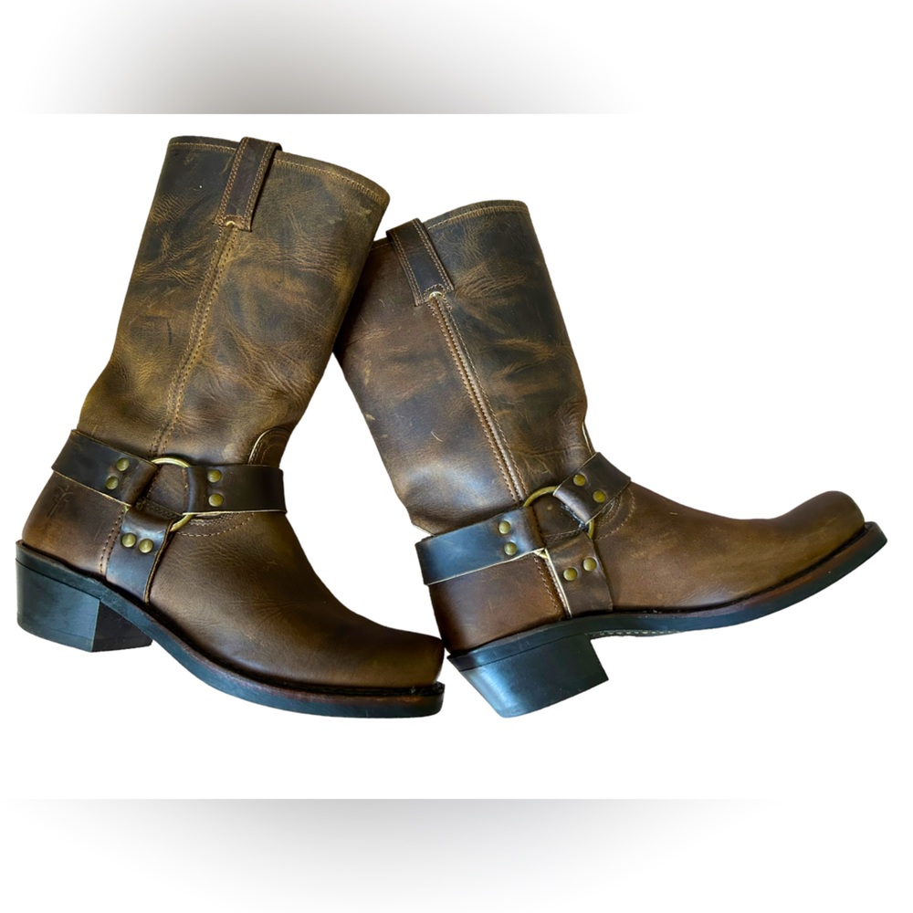 Classic Frye Harness Moto Boots - Picture 2 of 14